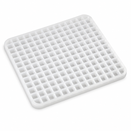 4.6mL commercial silicone square gummy mold angled view